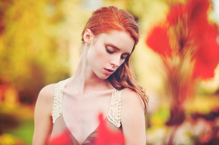Portrait of a Redhead Woman by Charles Hildreth