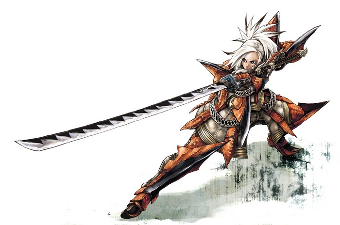 Monster Hunter character with a katana