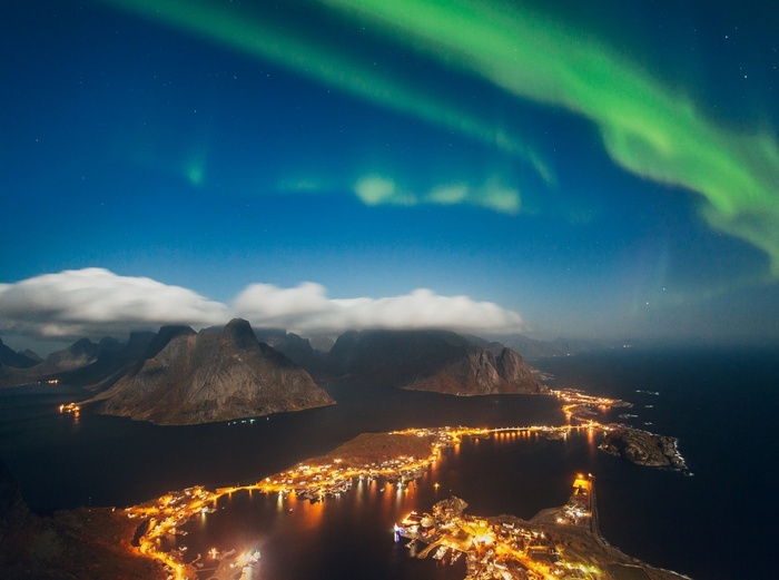 Aurora Borealis over Lofoten Islands, Norway