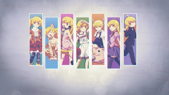 Oshino Shinobu and friends from Monogatari Series