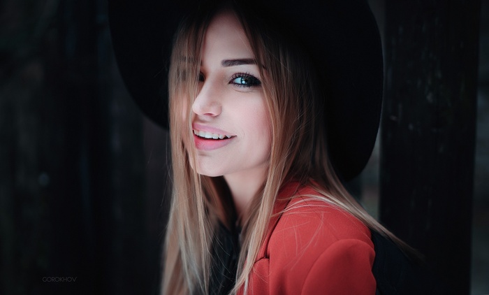 millinery, face, eyes, Maria Puchnina, portrait, women, model, looking ...