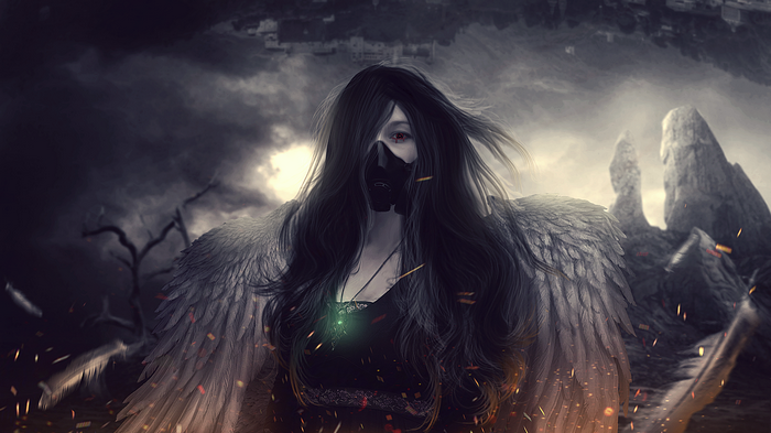 Sharingan, MohammadKhan, photo manipulation, Lost Angel, Queen of Pain, dark, Mangekyou Sharingan, Kaneki Ken
