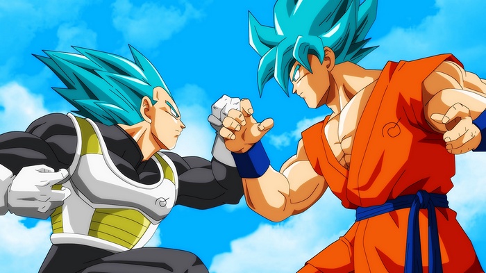 Dragon Ball Super, Dragon Ball, Son Goku, Super Saiyan Blue, Vegeta