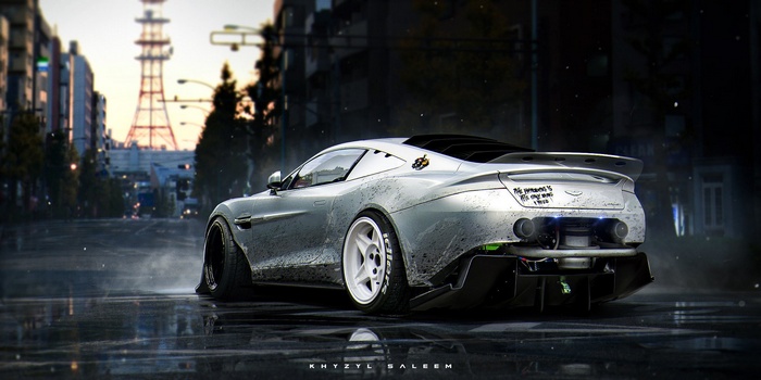 Aston Martin V8 Vantage render by Khyzyl Saleem