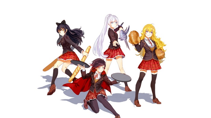 RWBY Characters Holding Food Items