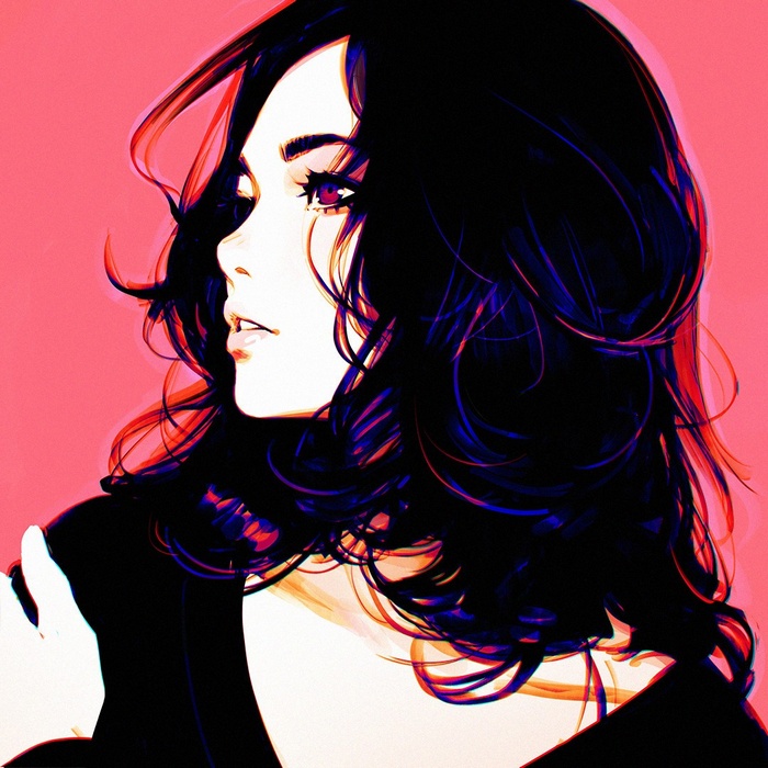 Artwork by Ilya Kuvshinov of a woman