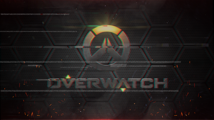 Overwatch logo with glitch effect