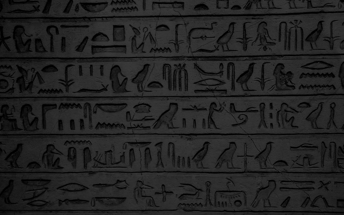 Ancient Egyptian Hieroglyphics Carved in Stone