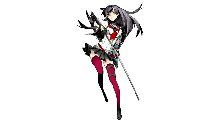 7th Dragon 2020 anime girl with katana