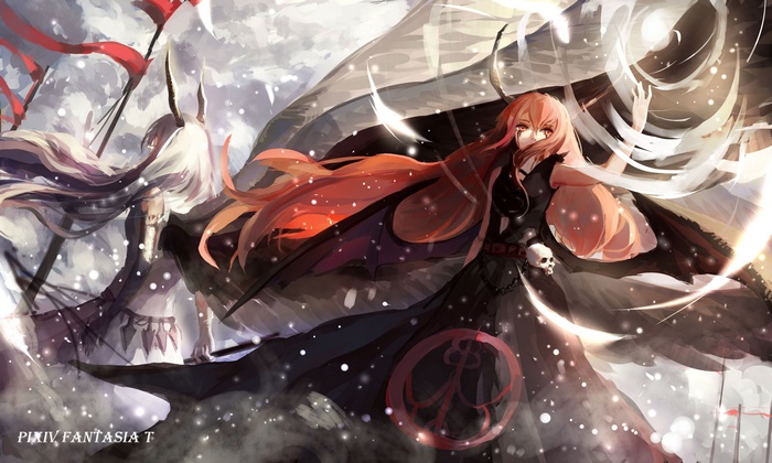 Pixiv Fantasia T: Two anime women in battle