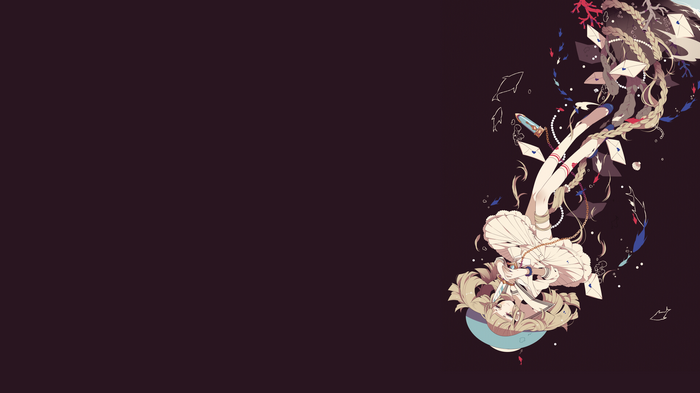 Anime girl with braided hair and letters