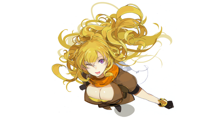 anime girls, Yang Xiao Long, violet eyes, blonde, RWBY, anime