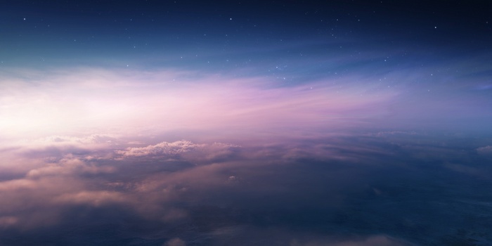 Digital art of stars and clouds in the sky