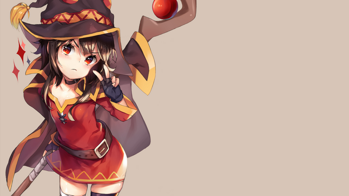 Megumin from Kono Subarashii Sekai ni Shukufuku wo! wearing a witch hat