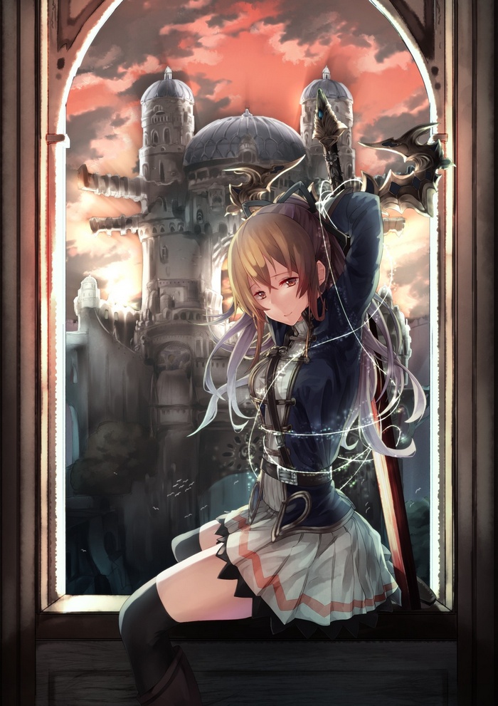 Vila from Granblue Fantasy with a sword