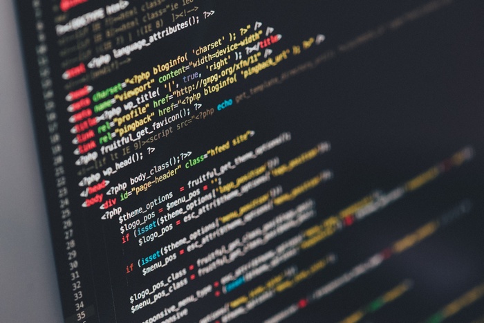 Computer screen displaying PHP code