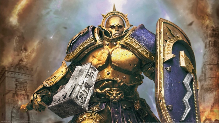 Warhammer Stormcast Eternal Warrior with Hammer and Shield