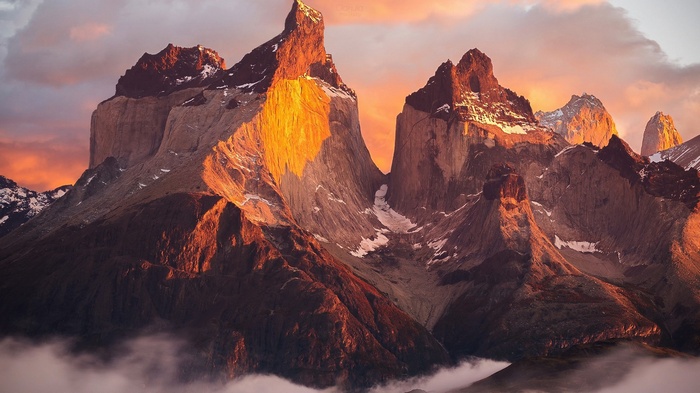 Torres del Paine National Park at sunrise