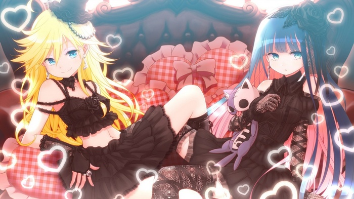 Anarchy Panty and Anarchy Stocking with hearts