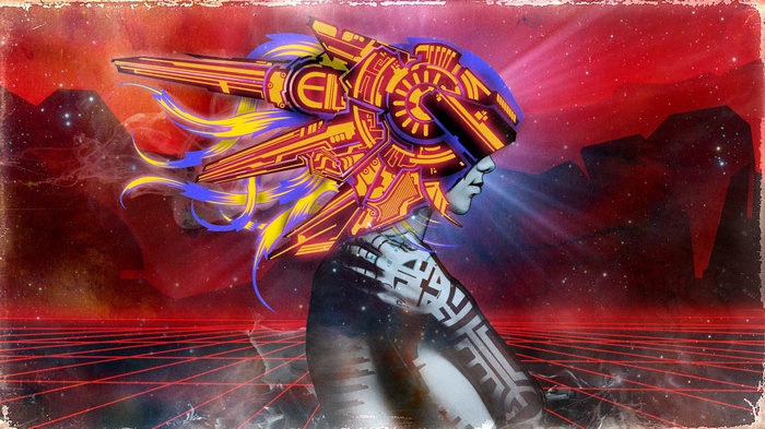 SP3KTR digital art with abstract elements