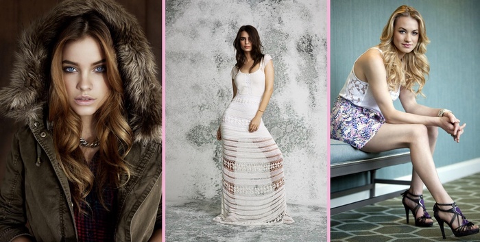 Barbara Palvin, Emily Ratajkowski, and Yvonne Strahovski collage