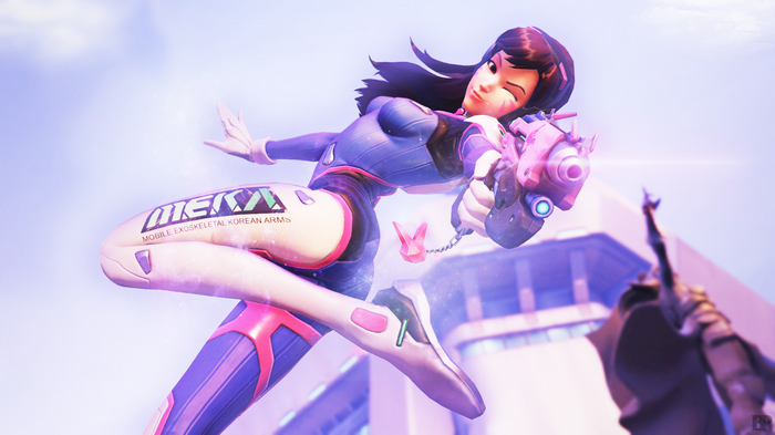 D.Va from Overwatch in a dynamic pose