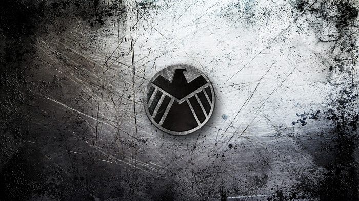 S.H.I.E.L.D. Logo on a Scratched Metal Background