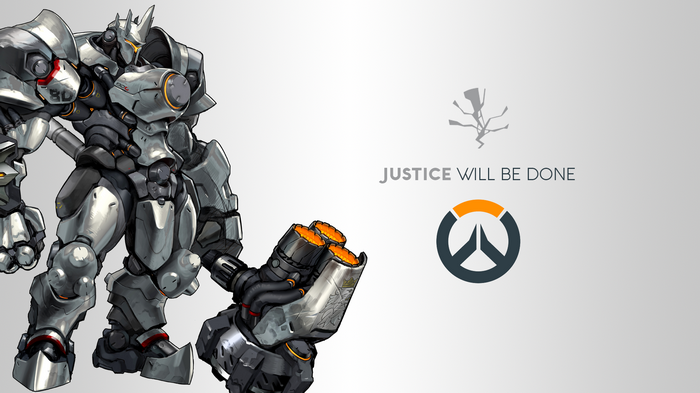 Overwatch Reinhardt with Justice Will Be Done text