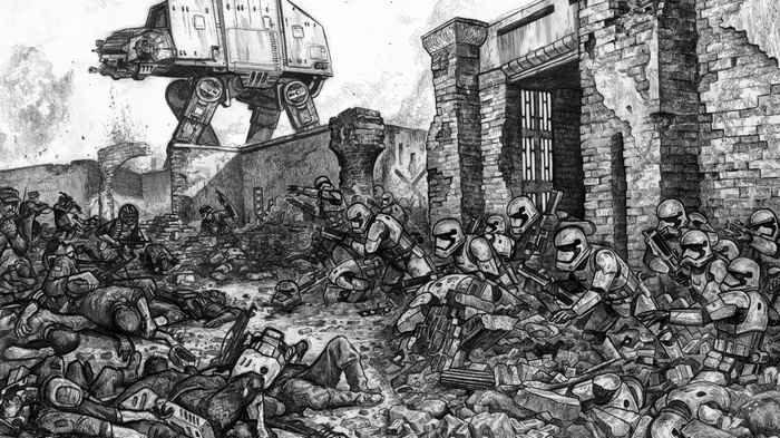 Star Wars: The Force Awakens AT-AT battle