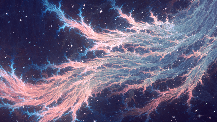 Abstract fractal nebula with stars