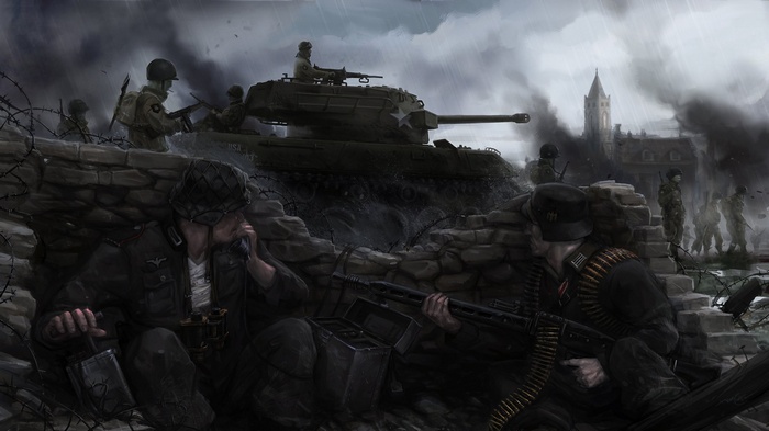 tank, M18 Hellcat, war, World War II