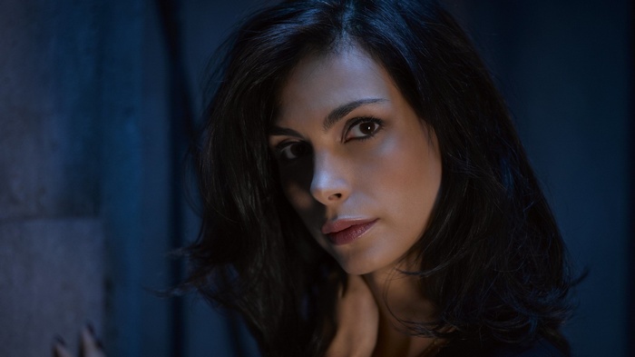Morena Baccarin portrait with dark background