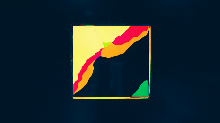 Abstract glitch art with vibrant colors
