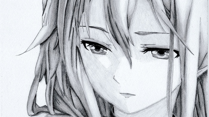 Yuzuriha Inori from Guilty Crown looking away
