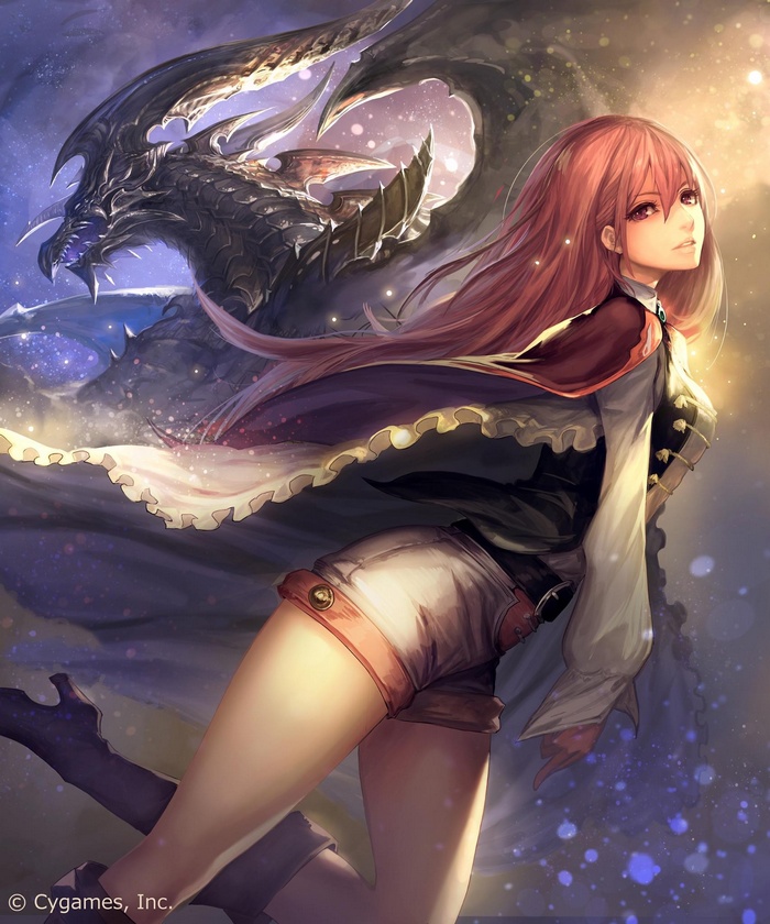 Amira and Dragon from Shingeki no Bahamut