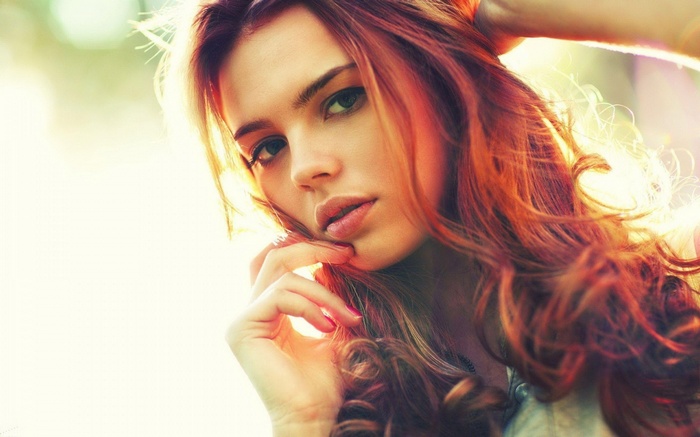 Portrait of Darya Lebedeva with flowing hair