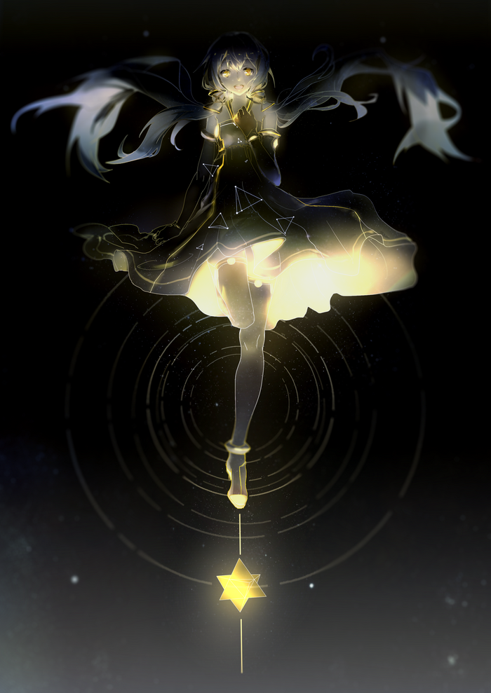 Stardust Vocaloid Xing Chen with Yellow Eyes