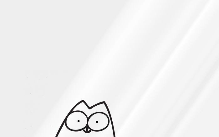 Simon's Cat drawing on a white background