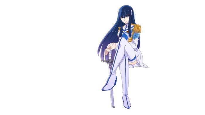 Satsuki Kiryuin from Kill la Kill sitting with a sword
