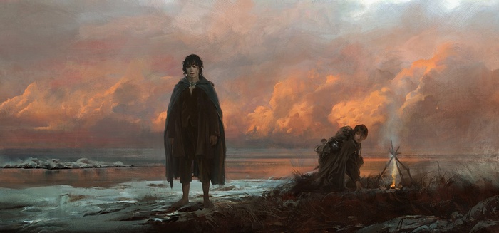 The Lord of the Rings, Arda, classic art, Frodo Baggins, Samwise Gamgee