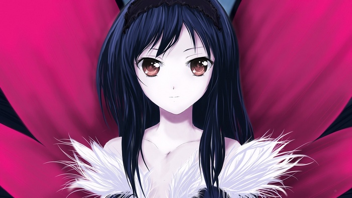 Kuroyukihime from Accel World with dark hair and brown eyes