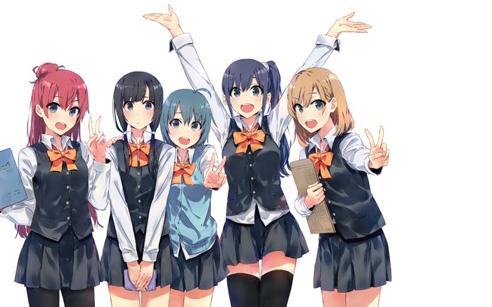 Shirobako Anime Girls: Toudou Misa, Imai Midori, Miyamori Aoi, Sakaki Shizuka