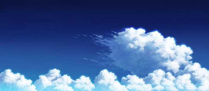 Blue sky with white clouds