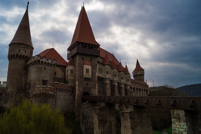 Hunyadi, castle, Transylvania, Romania, Corvin, architecture, sky, landscape