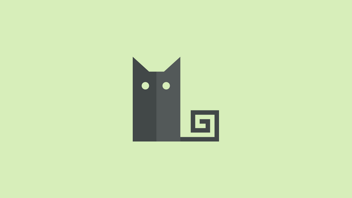 Minimalist abstract artwork of a cat