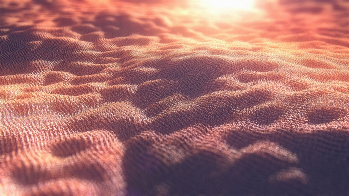 Abstract textured field with warm lighting