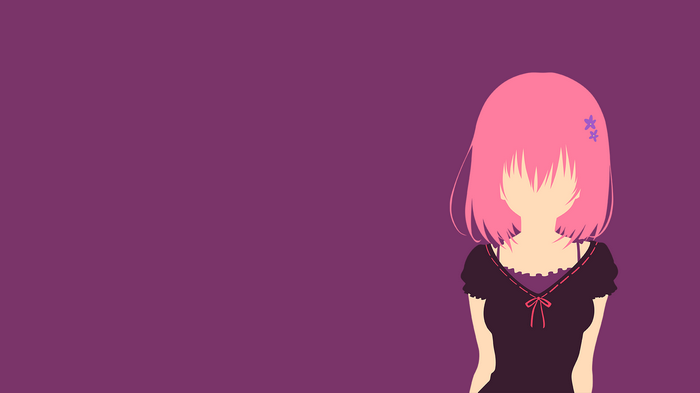 Momo Velia Deviluke from To Love-ru, minimalist anime art