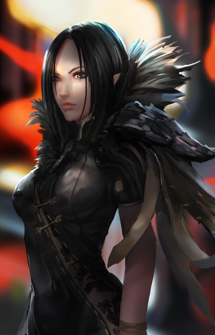 Fantasy art of a woman from Blade and Soul