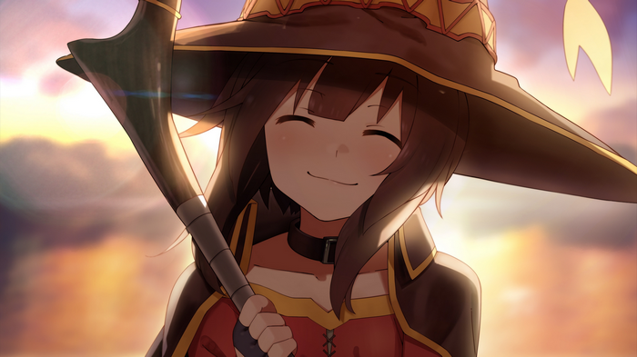 Megumin from Kono Subarashii Sekai ni Shukufuku wo! smiling