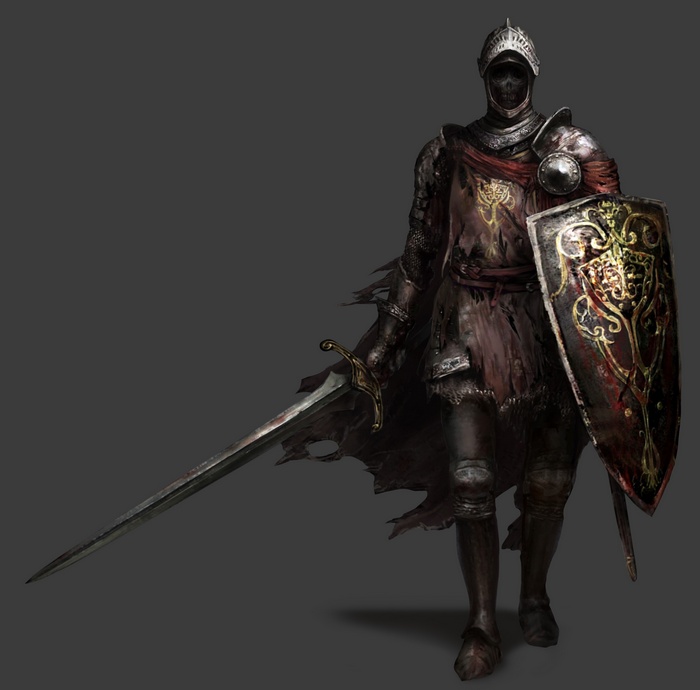 Dark Souls Knight with Sword and Shield